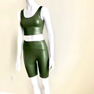 Biker Short Set Vegan Leather